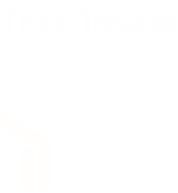 Home tiger testing logo banner
